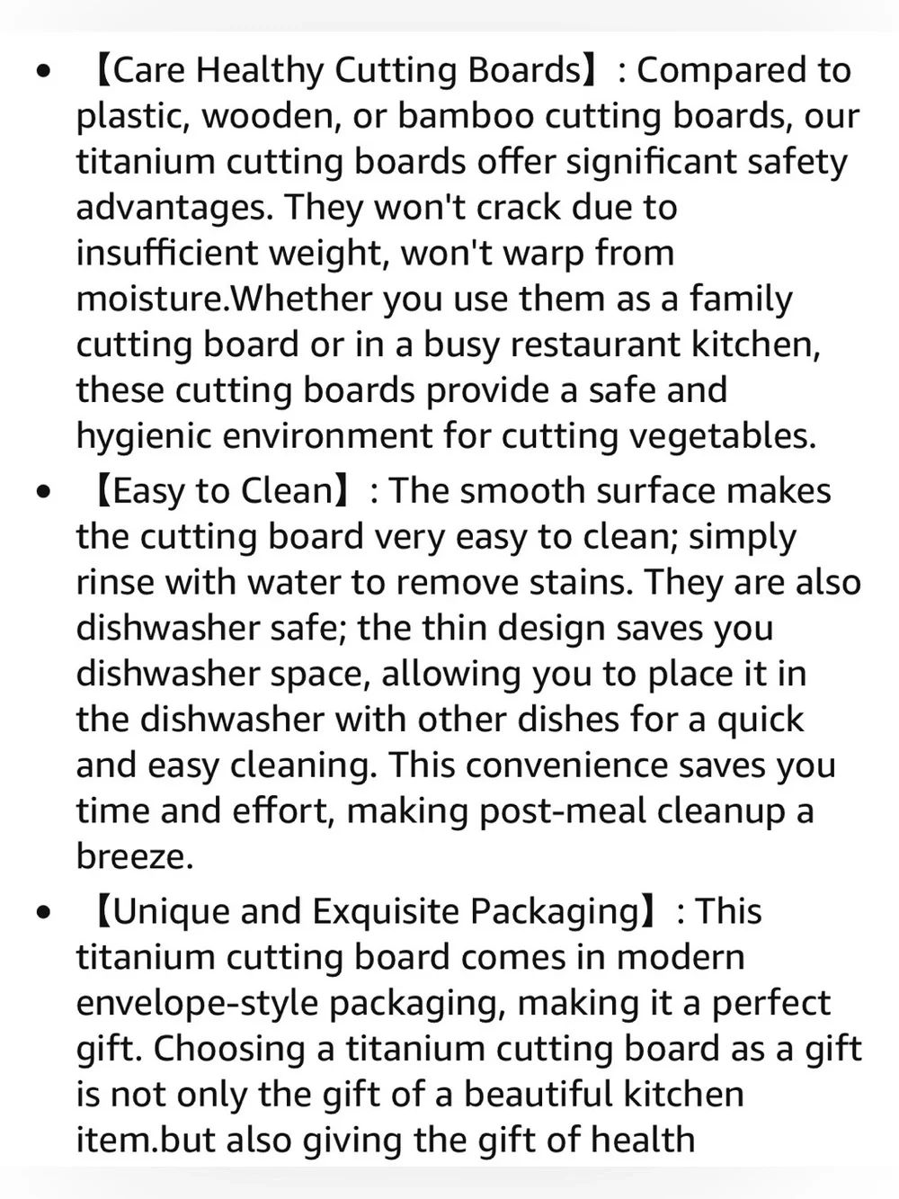 Titanium Cutting Board Set of 3, 100% Double-Sided Titanium Cutting Boards